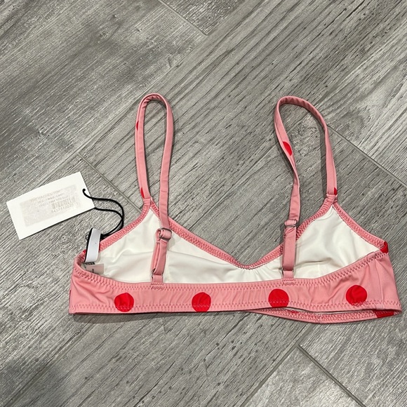 SOLID & STRIPED THE RACHEL TOP Pink Red Dots - Picture 3 of 4